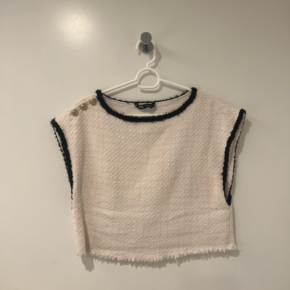 Zara Tweed Crop Top size M